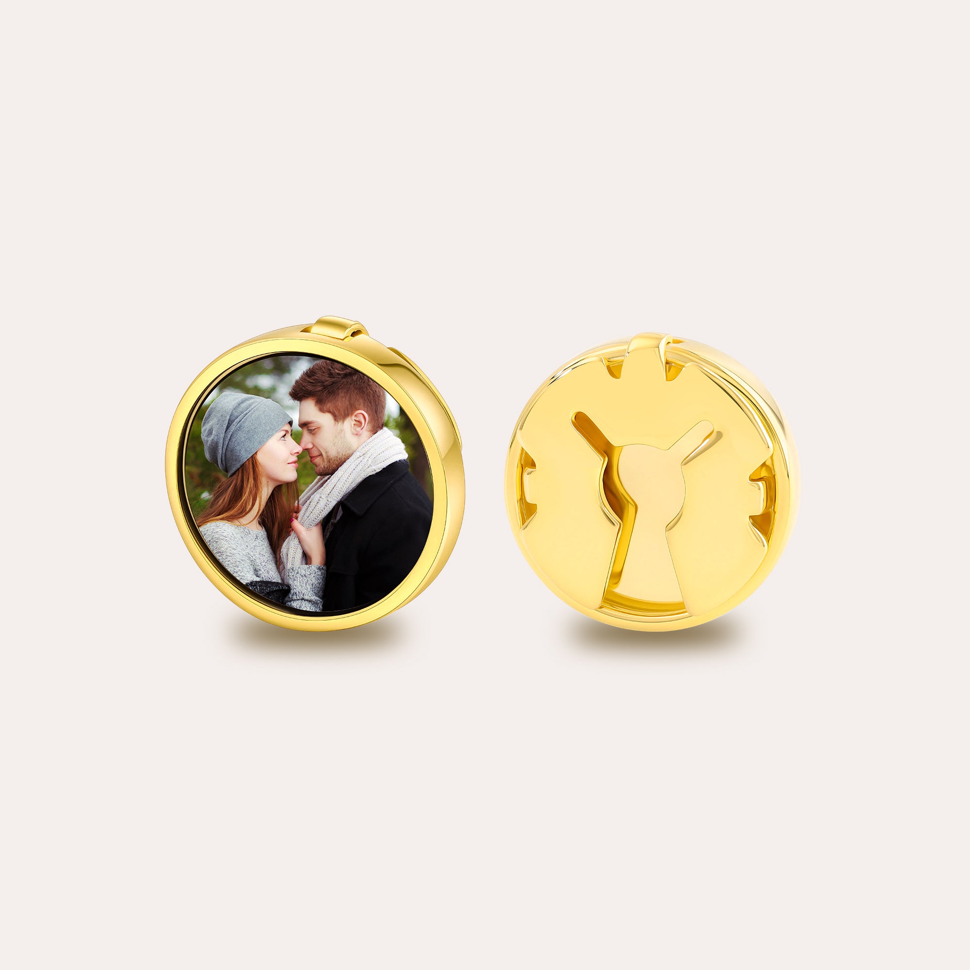 Personalized Photo Cufflinks for Men – Custom Picture Round Cufflinks Wedding Anniversary Gift for Him