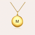 Personalized Round Photo Locket Necklace for Women – Custom Picture Initial Pendant Gift for Her