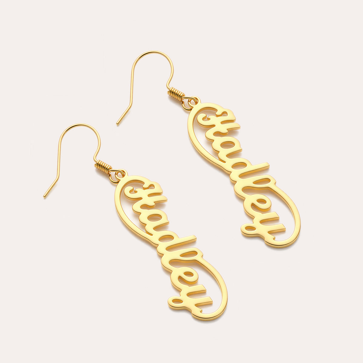 Personalized Name Drop Earrings for Women – Custom Script Oval Dangle Earrings Birthday Gift for Her