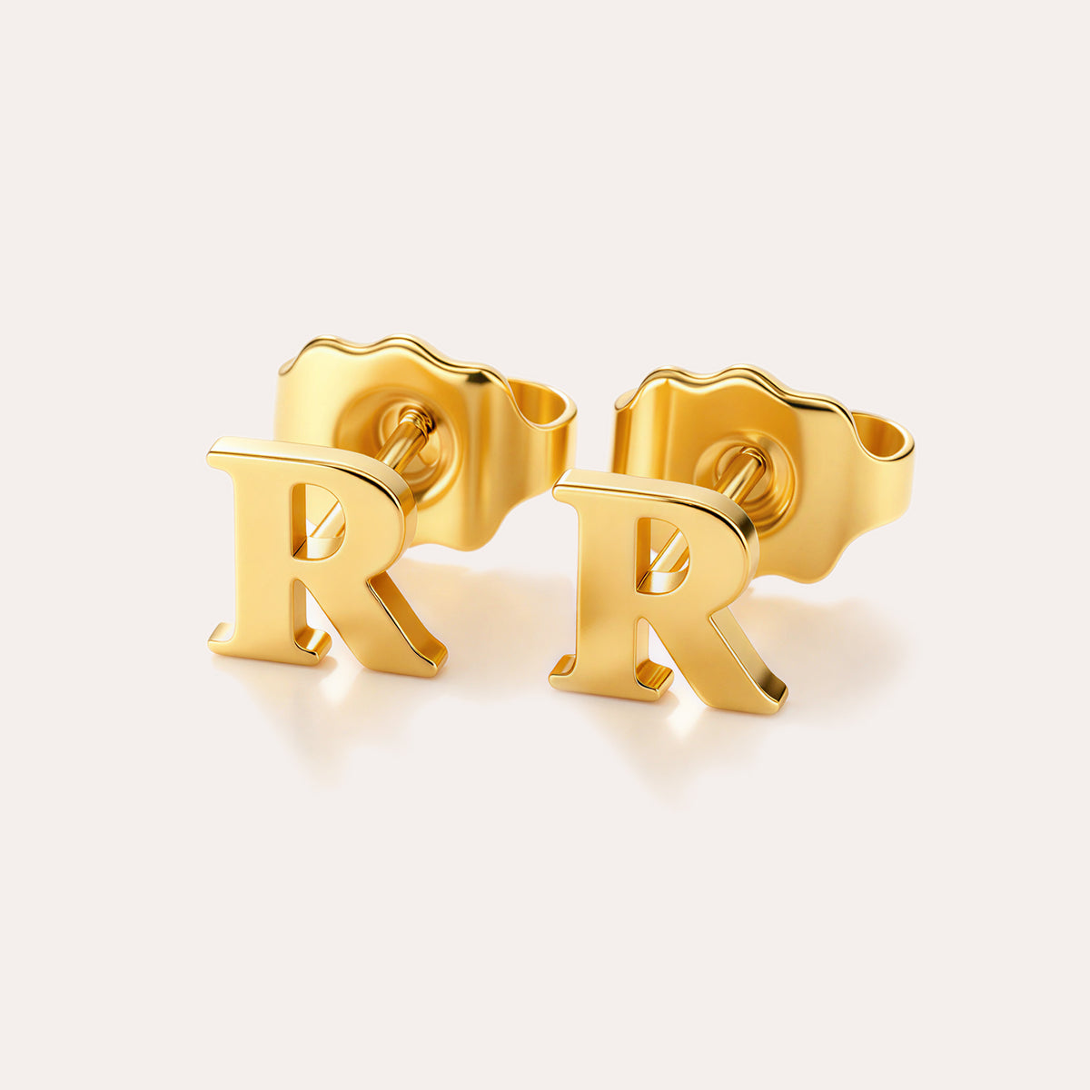 Personalized Initial Letter Stud Earrings for Women – Custom A-Z Alphabet Studs Birthday Gift for Her