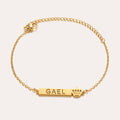 Personalized Crown Name Bracelet for Women – Custom Nameplate Bracelet Gift for Her