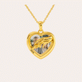 Personalized Heart Photo Locket Necklace for Women – Custom Family Tree Names Engraved Pendant Gift for Her