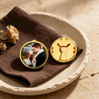 Personalized Photo Cufflinks for Men – Custom Picture Round Cufflinks Wedding Anniversary Gift for Him
