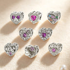 Custom Photo Heart Charm Bead for Bracelets – Multiple Fixed Designs European Bead Gift for Her