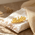 Personalized Name Stud Earrings for Women – Custom Script Word Earrings Birthday Gift for Her