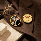Personalized Photo Cufflinks for Men – Custom Picture Round Cufflinks Wedding Anniversary Gift for Him