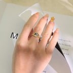 Personalized Photo Birthstone Ring for Women – Custom Picture Star Prong CZ Anniversary Gift for Her