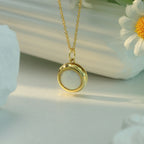 Personalized Photo Locket Necklace for Women – Custom Picture Pendant with Opal Jewelry Gift for Her