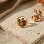 Personalized Photo Cufflinks for Men – Custom Picture Round Cufflinks Wedding Anniversary Gift for Him