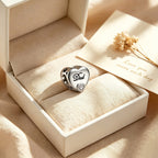 Custom Photo Heart Charm Bead with Script “Dad” & CZ Heart Accent – Personalized Picture European Bead Gift for Dad