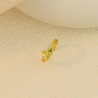 Personalized Birthstone Heart Ring for Women – Dainty Gold-Tone CZ Jewelry Anniversary Gift for Her