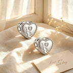 Custom Photo Heart Charm Bead with Dog Silhouette, Bone & Heart-Cut CZ – Pet Memorial European Bead Gift for Her
