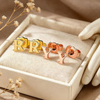 Personalized Initial Letter Stud Earrings for Women – Custom A-Z Alphabet Studs Birthday Gift for Her