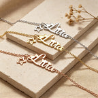 Personalized Script Name Bracelet with Star Charm for Women – Custom Nameplate Bracelet Gift for Her