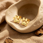 Personalized Paw Print Name Stud Earrings for Women – Custom Pet Name Earrings Gift for Her
