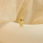 Personalized Birthstone Heart Ring for Women – Dainty Gold-Tone CZ Jewelry Anniversary Gift for Her