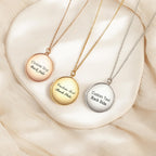 Personalized Round Photo Locket Necklace for Women – Custom Picture Initial Pendant Gift for Her