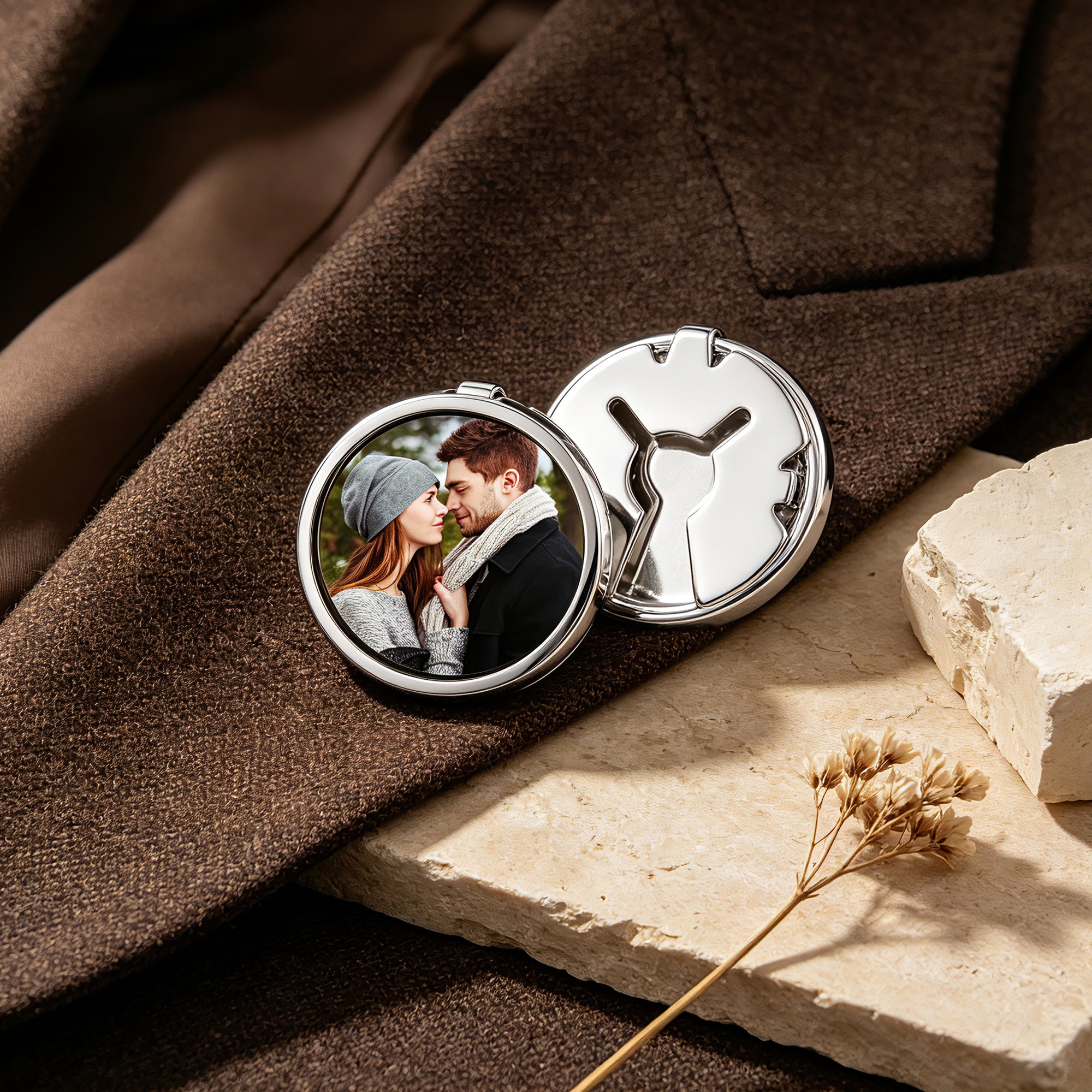 Personalized Photo Cufflinks for Men – Custom Picture Round Cufflinks Wedding Anniversary Gift for Him