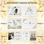Custom Linen Wedding Guest Book for Couples – UV Printed Photo & Names, 12 Design Options Gift for Couple