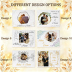 Custom Linen Wedding Guest Book for Couples – UV Printed Photo & Names, 12 Design Options Gift for Couple