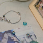 Custom Photo Heart Charm | Sparkling CZ Bead for Pandora Bracelets