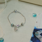 Custom Photo Heart Charm – Mom Heart CZ Filigree Bead